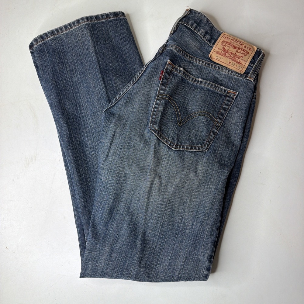 Levis 527 Jeans Mens 32x32 Blue Slim Bootcut Denim Pants